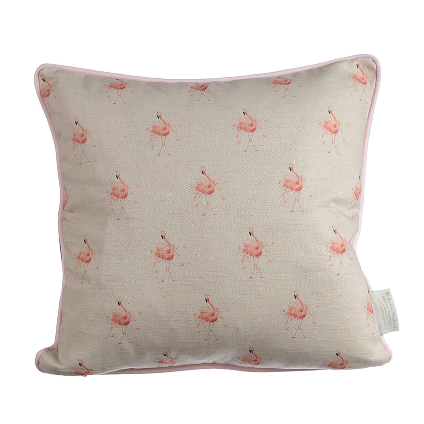 Royal Worcester Wrendale Designs Pink Lady Flamingo Cushion