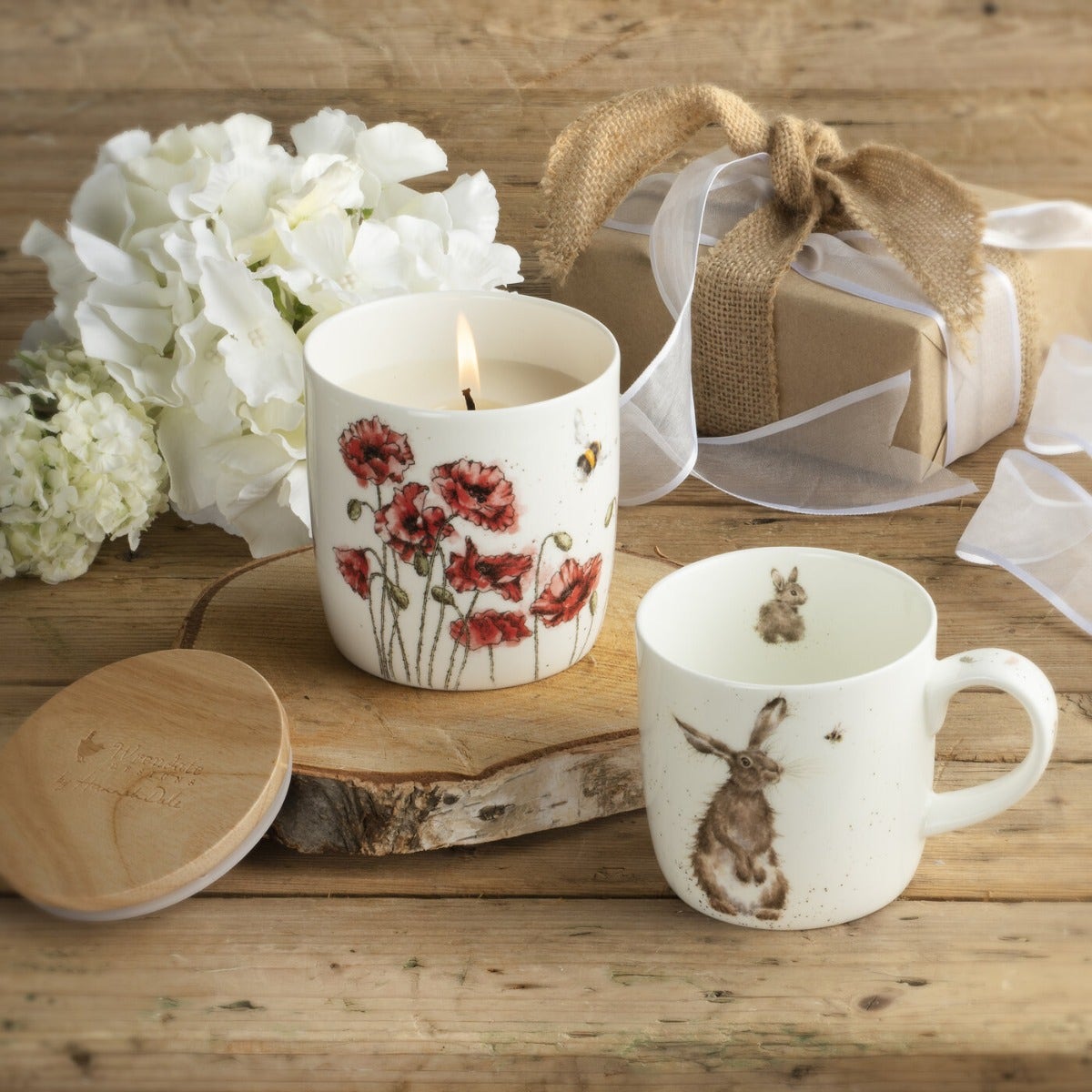 EXCLUSIVE Wrendale Designs Hare & the Bee Mug and Candle Set