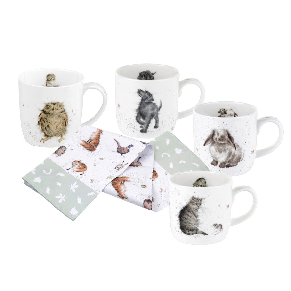 Royal Worcester Wrendale Designs Home Mug & Free Tea Towel Set                       