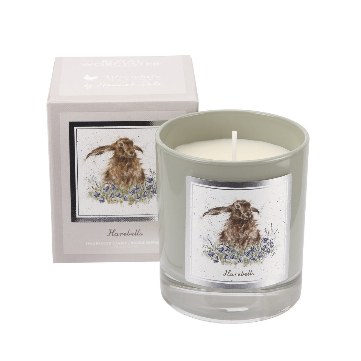 Royal Worcester Wrendale Designs Hare Glass Candle Chai & Lime Blossom