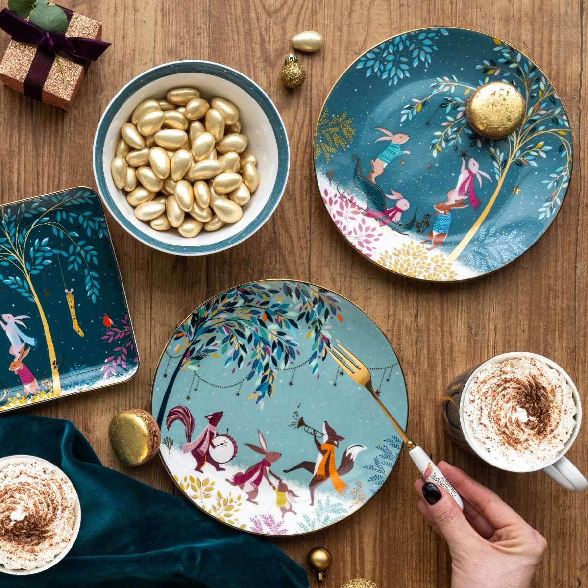 Woodland Tales Candy Bowl, Rabbit Sleigh