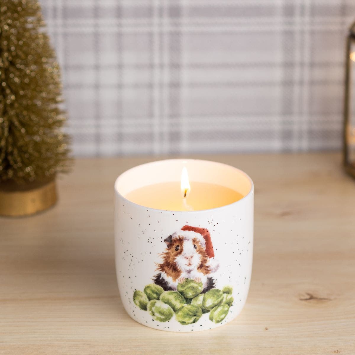 Wrendale Designs Guinea Pig Festive Candle