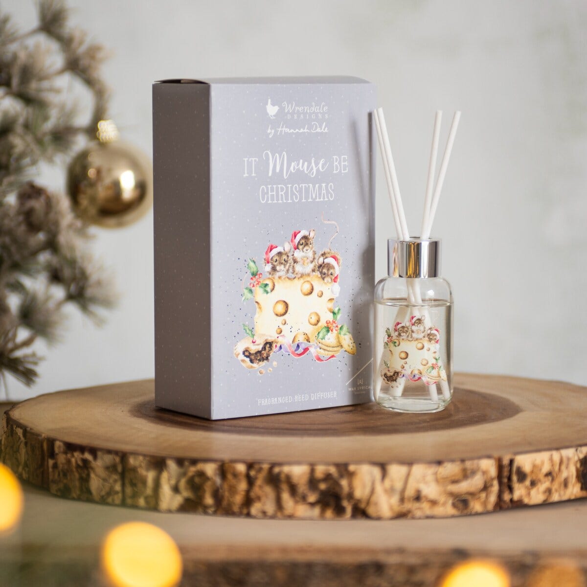 Wrendale Designs Christmas Mouse Reed Diffuser 