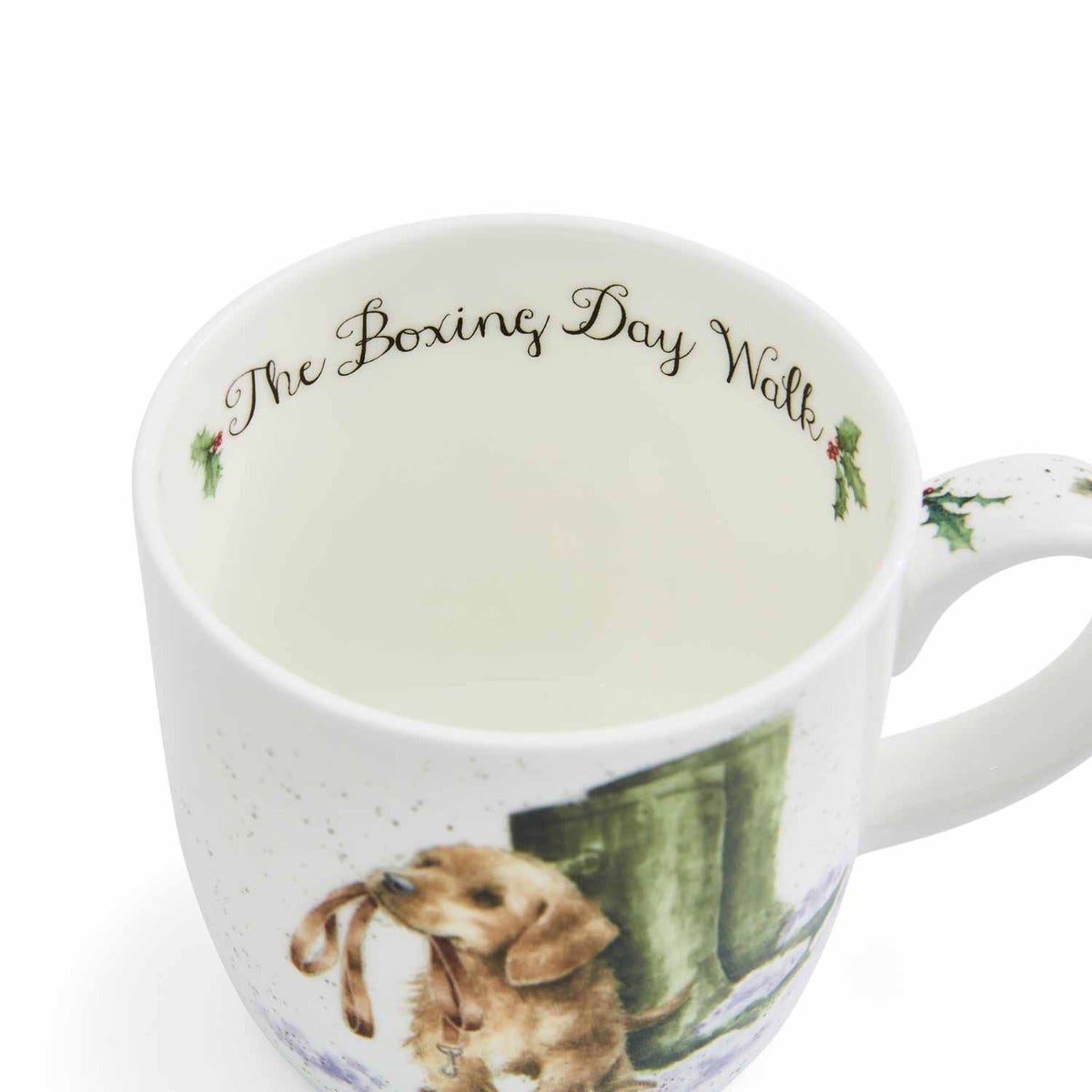 Royal Worcester Wrendale Designs Set of 6 Boxing Day Walk Dog Fine Bone China Mugs