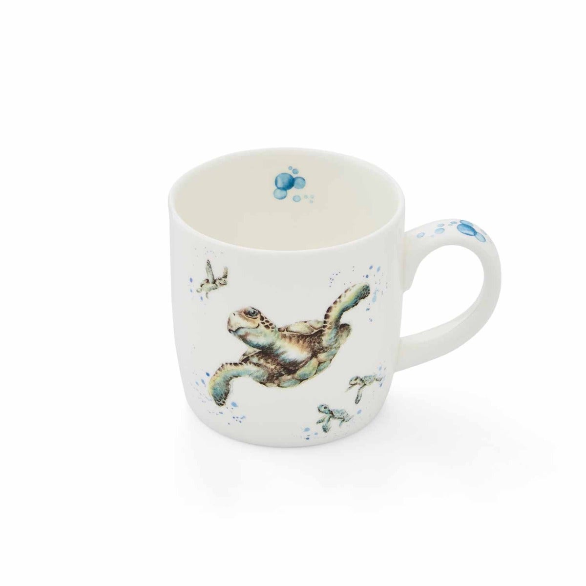 Royal Worcester Wrendale Designs Set of 6 Swimming School Turtle Fine Bone China Mugs