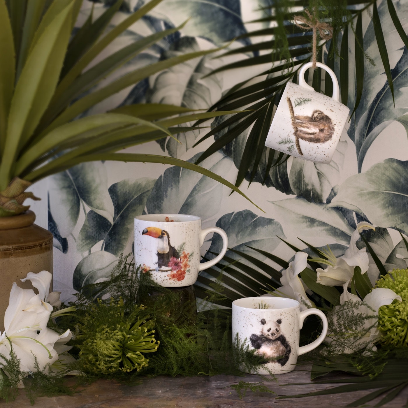 Royal Worcester Wrendale Designs Hanging Around Sloth Fine Bone China Mug