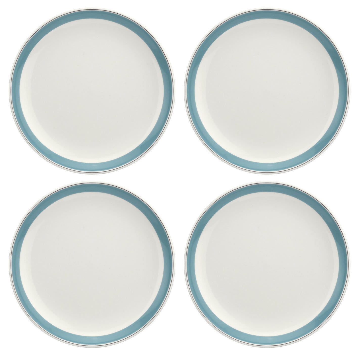 Portmeirion Westerly Turquoise 10.5 inch Coupe Plate Set of 4