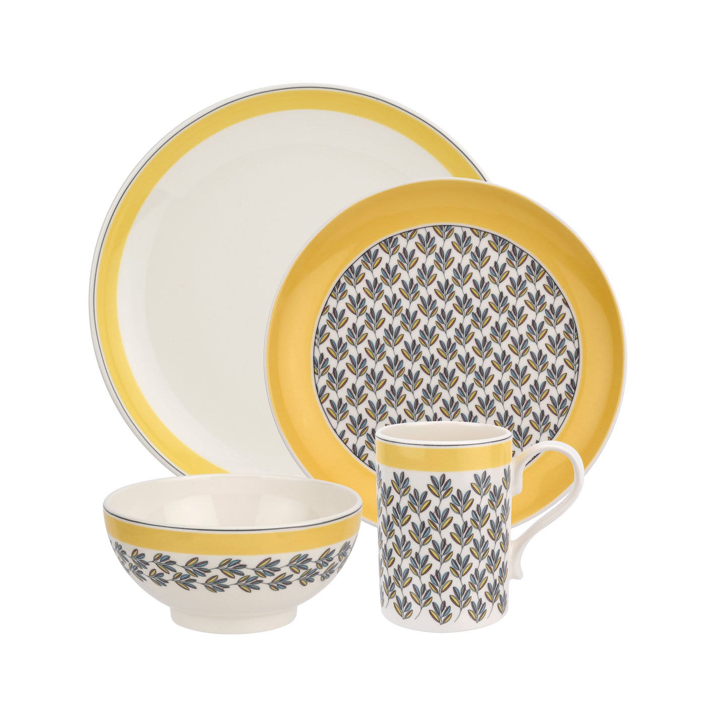 Portmeirion Westerly Yellow 4 Piece Set