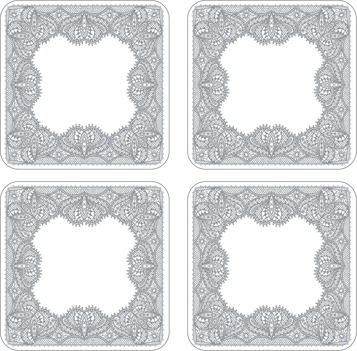 Catherine Lansfield for Portmeirion Studio Glamour Lace Coasters Set of 4 (S)