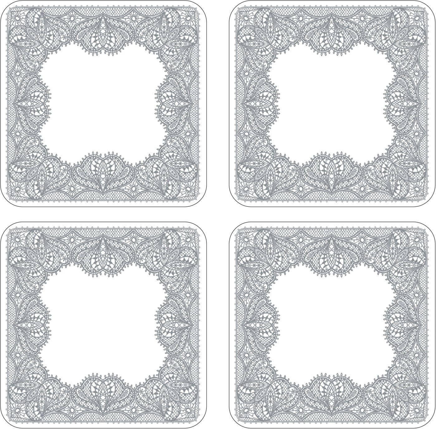 Catherine Lansfield for Portmeirion Studio Glamour Lace Coasters Set of 4 (S)