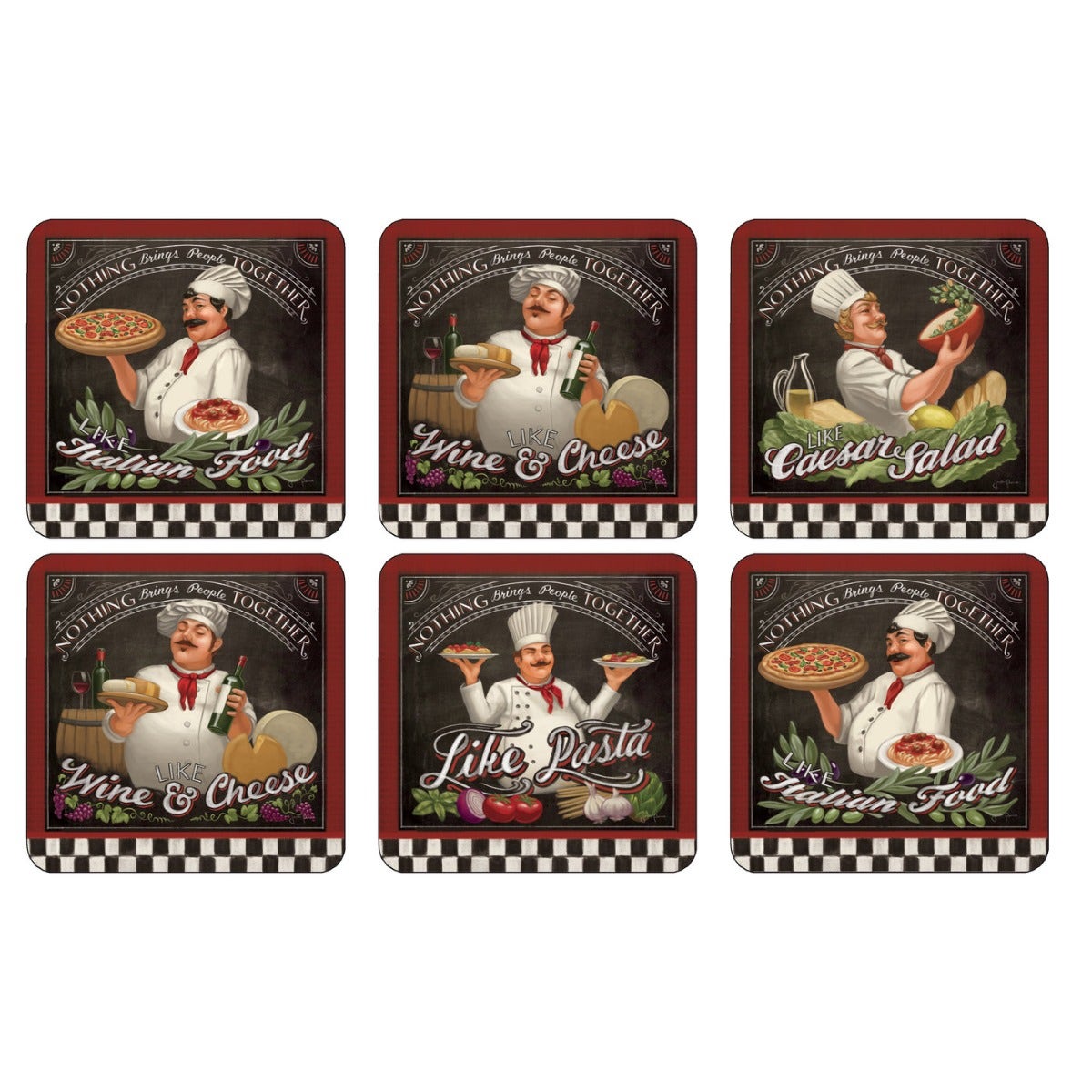 Pimpernel Chef's Specials Coasters Set of 6