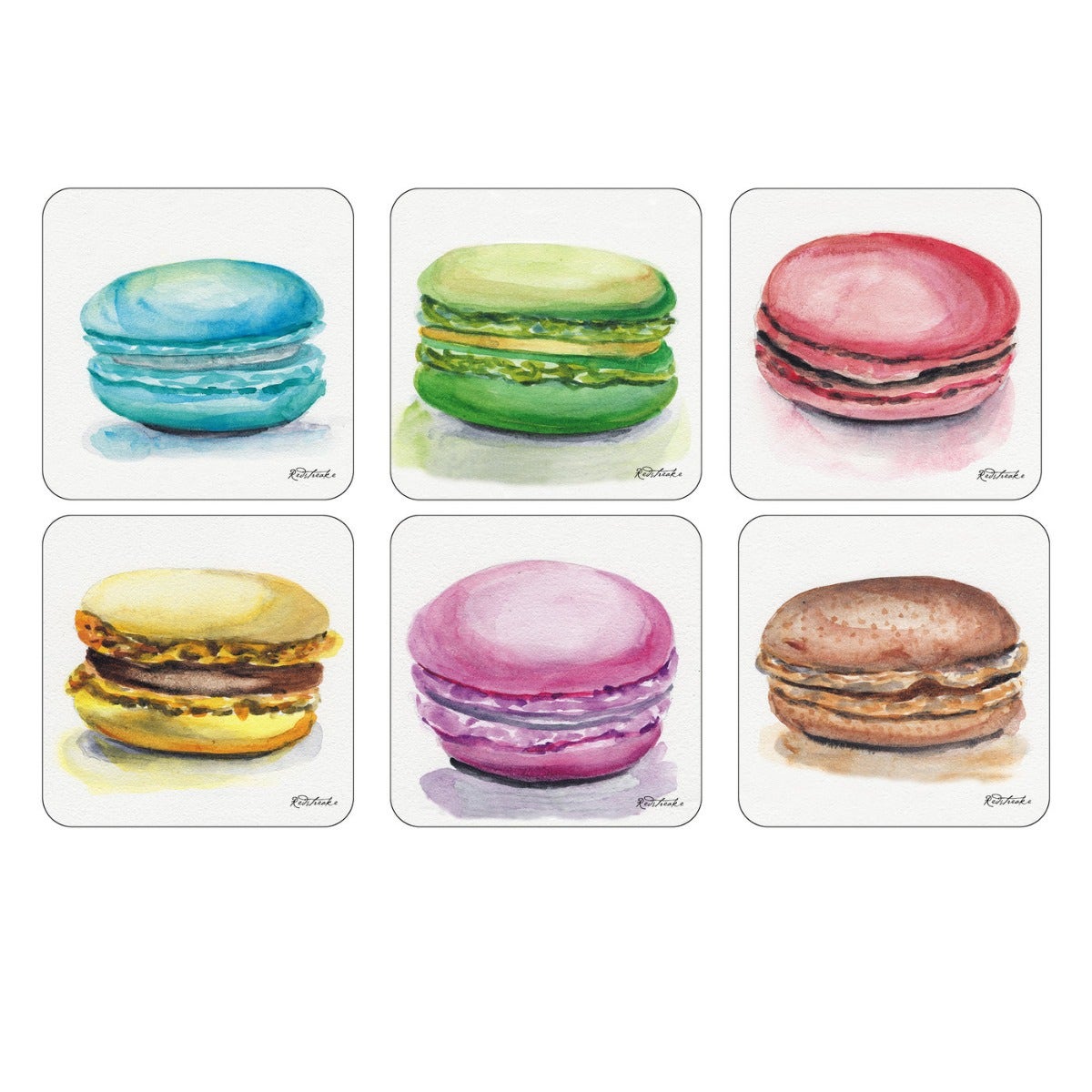 Pimpernel Macarons Set of 6 Coasters