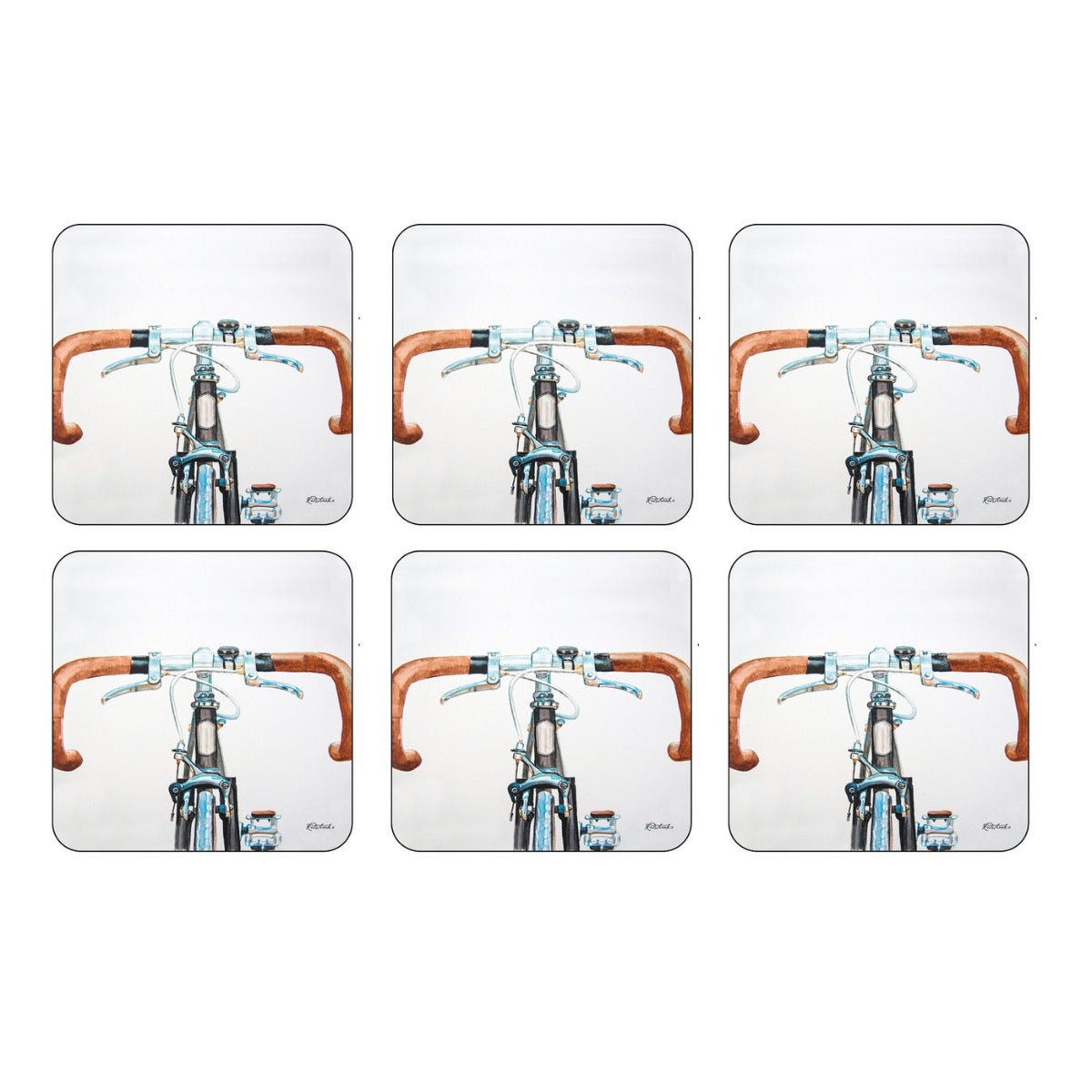Pimpernel Bicycle Set of 6 Coasters