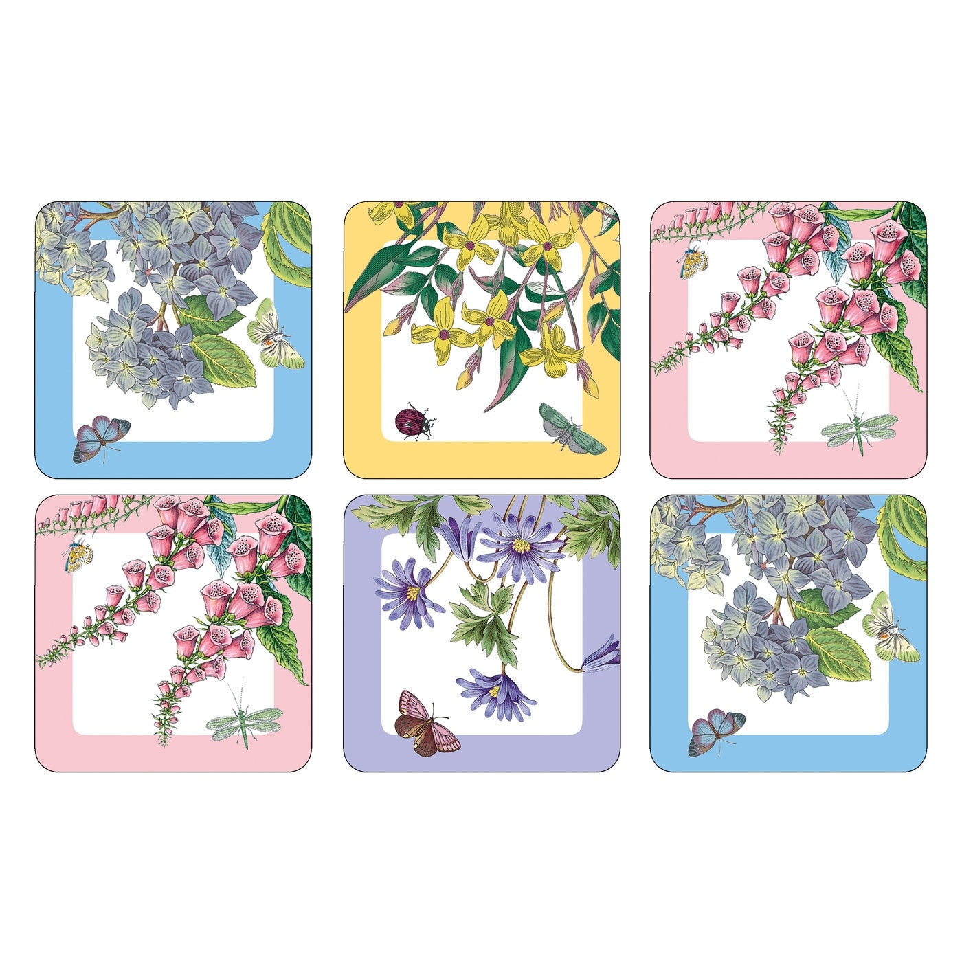 Pimpernel Botanic Garden Terrace Set of 6 Coasters