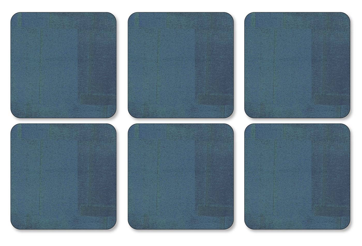 Pimpernel Cube Peacock Coasters Set of 6