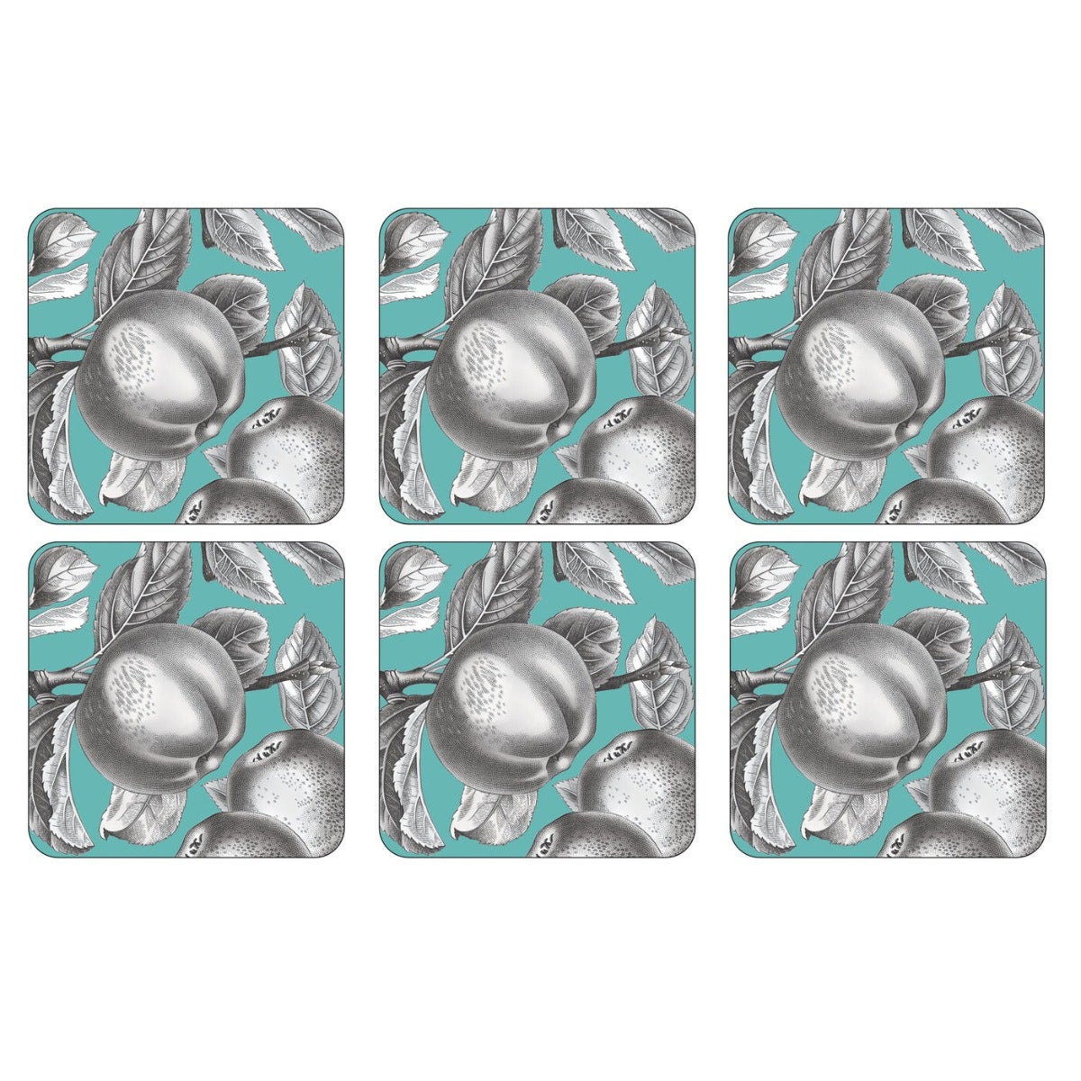 Pimpernel Pomona Turquoise Coasters Set of 6