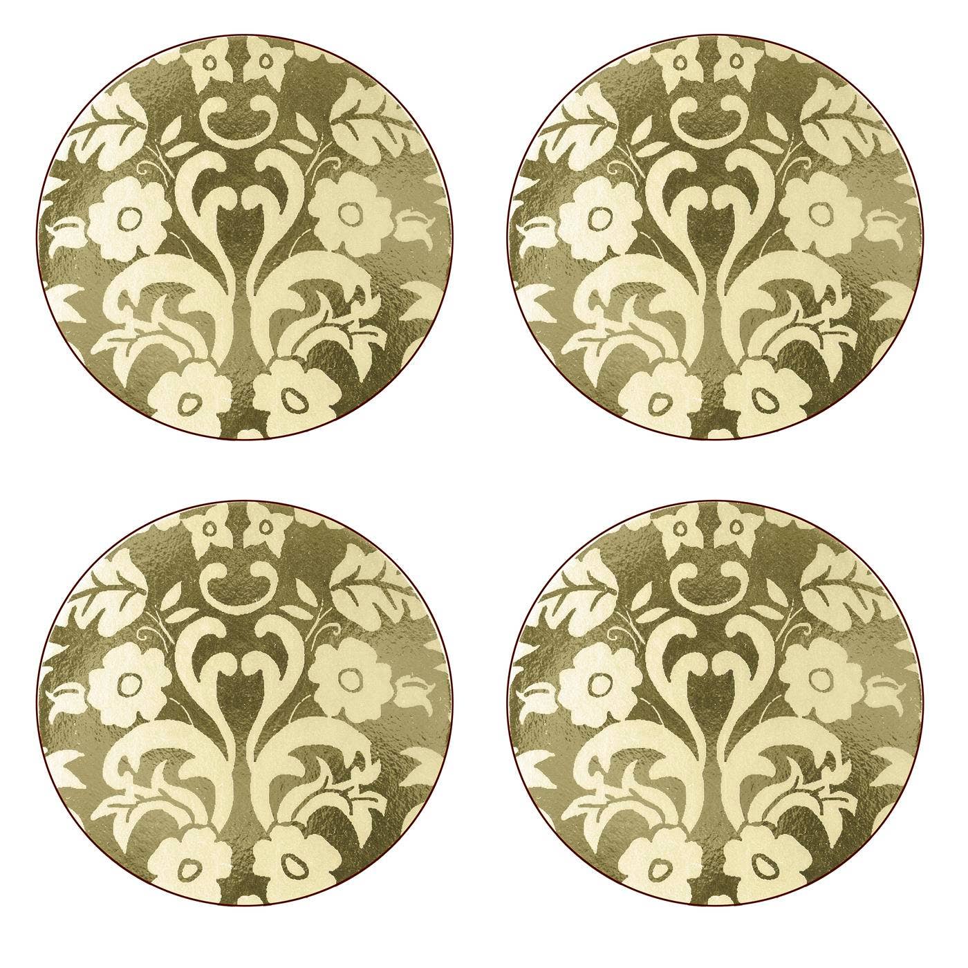 Pimpernel Damask Gold Coasters Set of 4