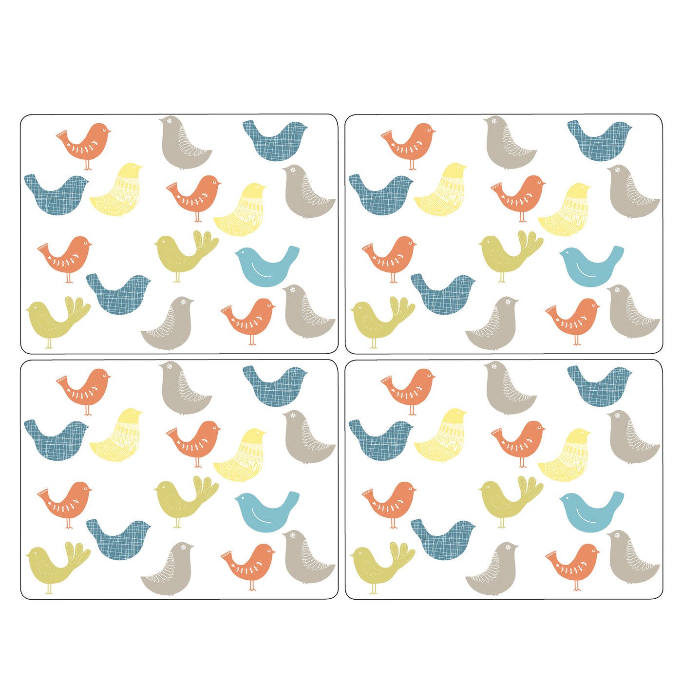 Pimpernel Catherine Lansfield Scandi Birds Placemats Set of 4 (S)