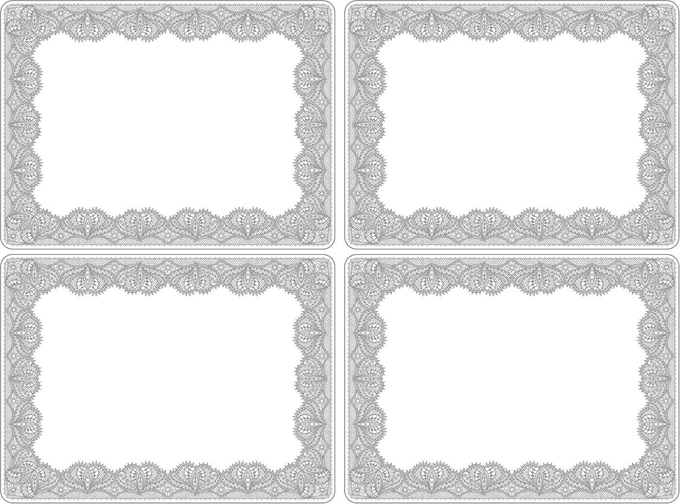 Catherine Lansfield for Portmeirion Studio Glamour Lace Placemats Set of 4 (S)