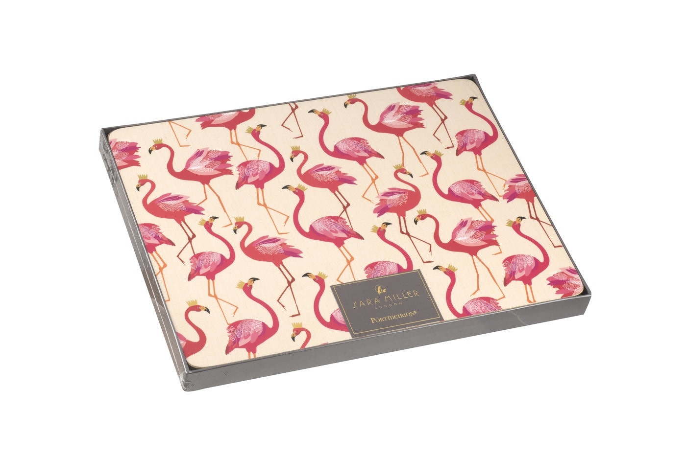 Sara Miller London Portmeirion The Flamingo Square Placemats Set of 4 