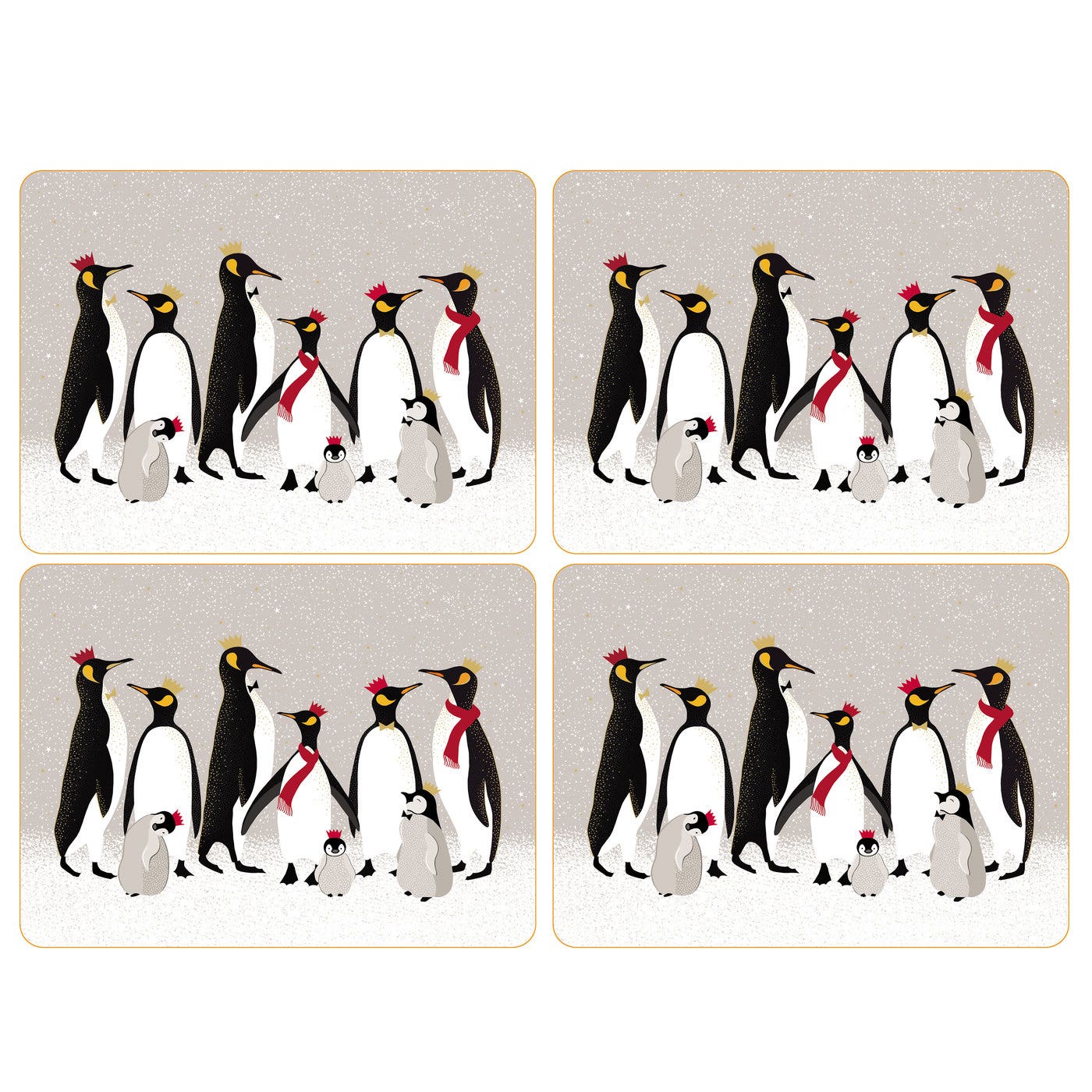 Sara Miller London Portmeirion Penguin Christmas Placemats Set of 4