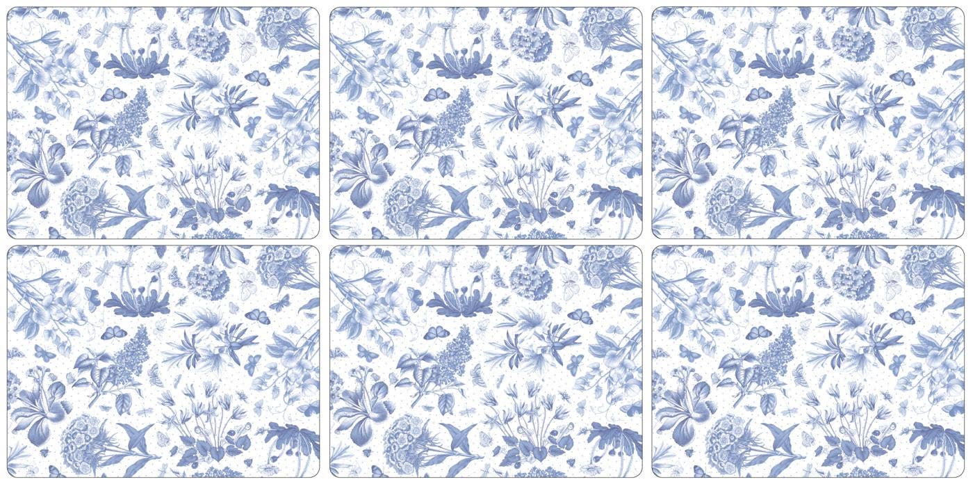 Pimpernel Botanic Blue Placemats Set of 6