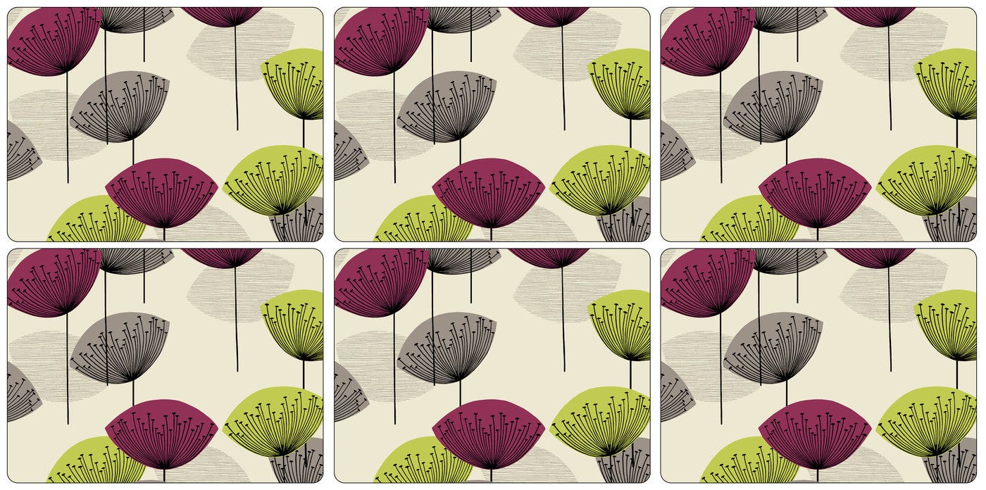 Pimpernel Dandelion Clocks Placemats Set of 6