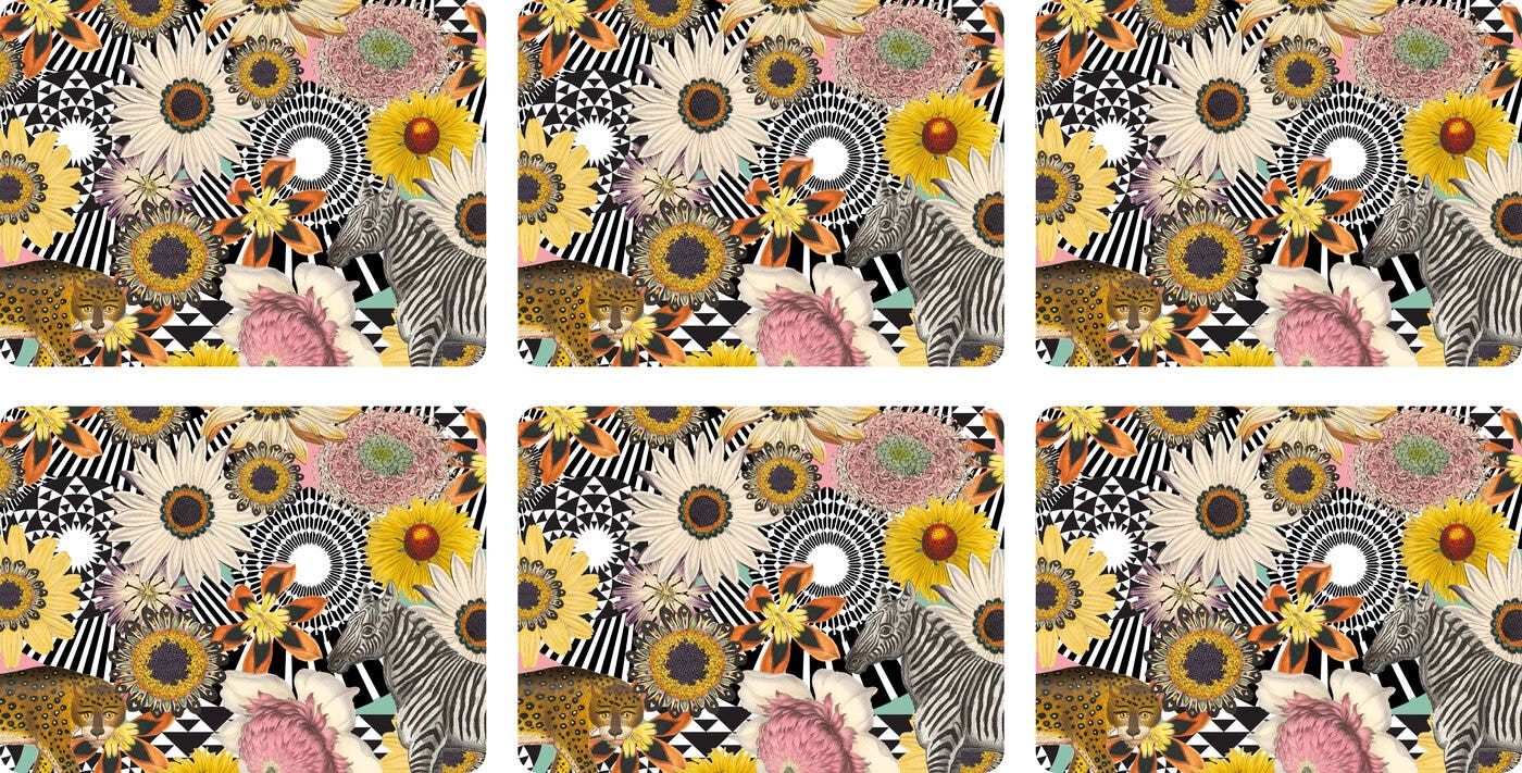 Floral Jungle Set of 6 Placemats