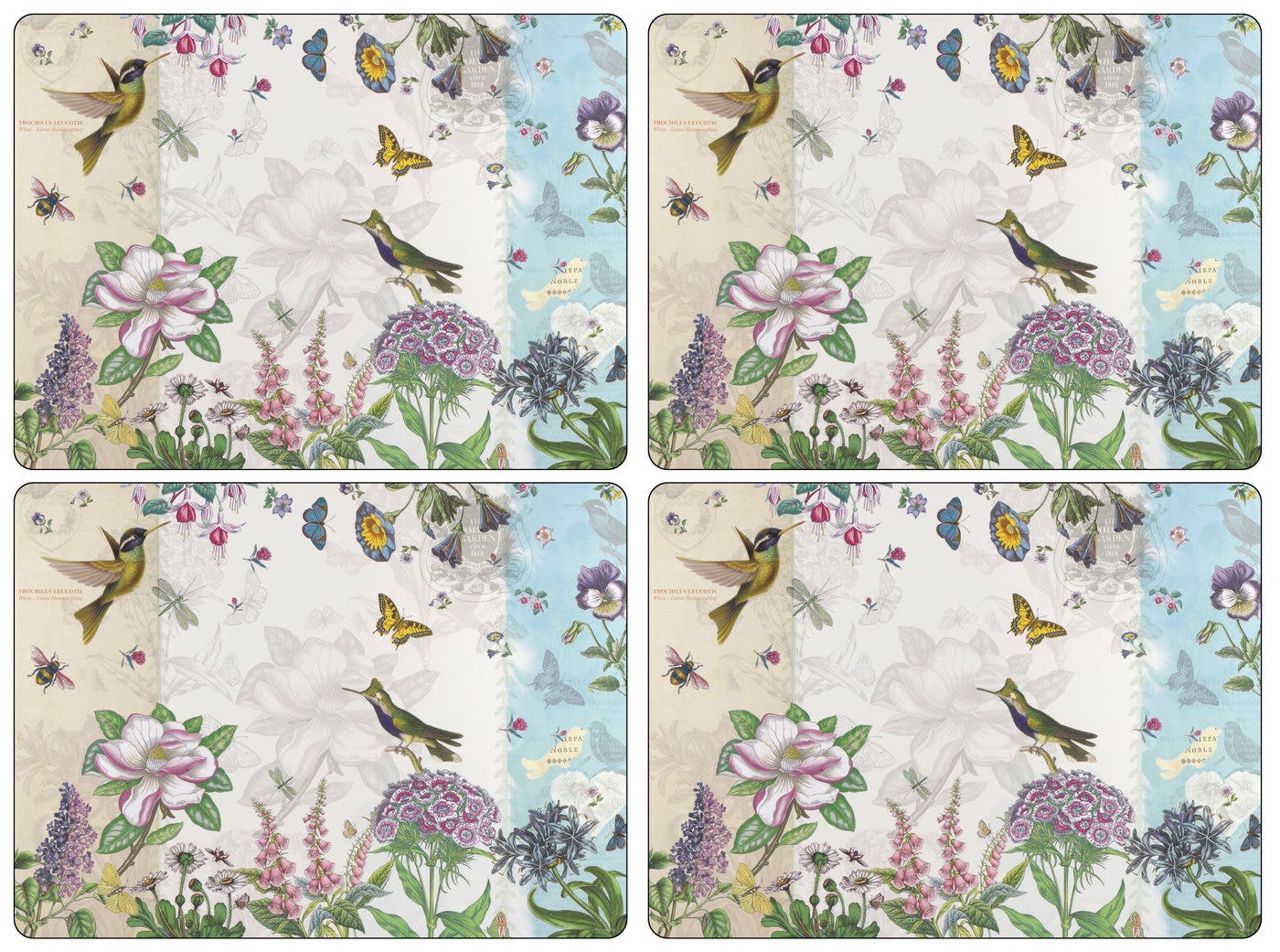 Portmeirion Botanic Garden Hummingbird Placemats Set of 4