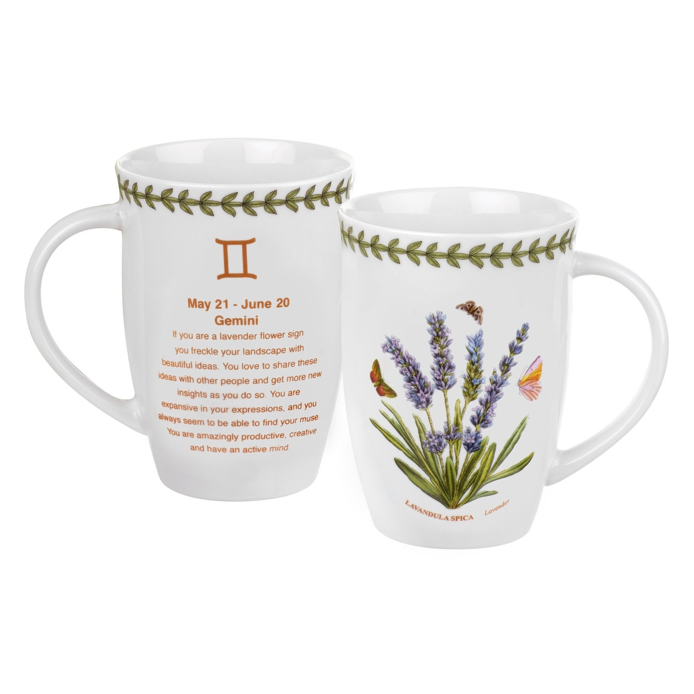 Pimpernel Botanic Garden Gemini Zodiac Mug (Lavender)
