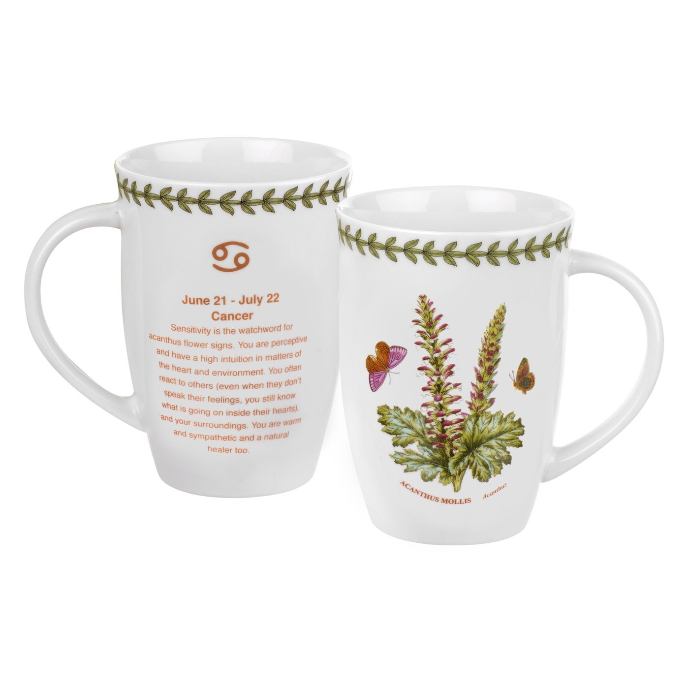 Pimpernel Botanic Garden Cancer Zodiac Mug (Acanthus)