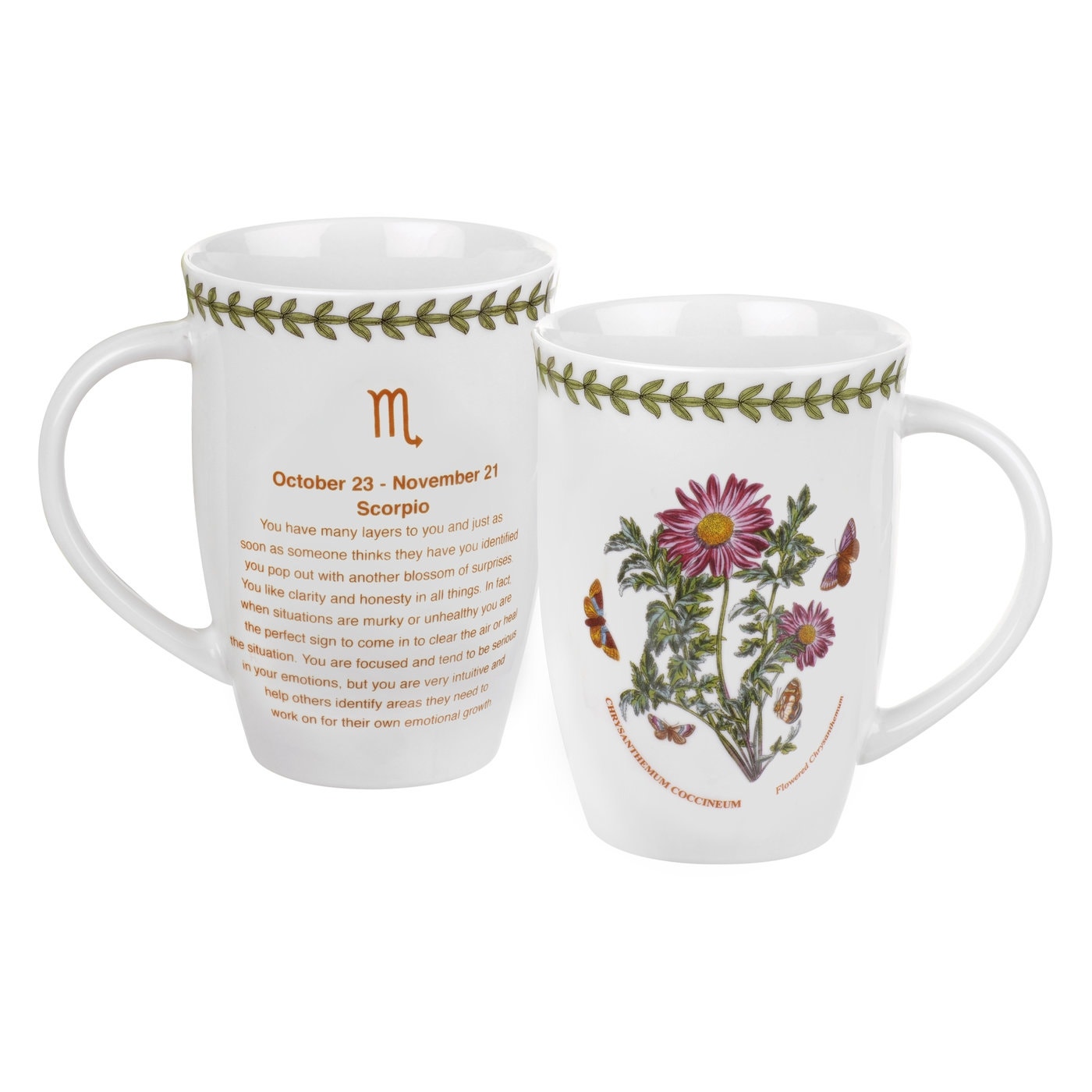Pimpernel Botanic Garden Scorpio Zodiac Mug (Chrysanthemum)