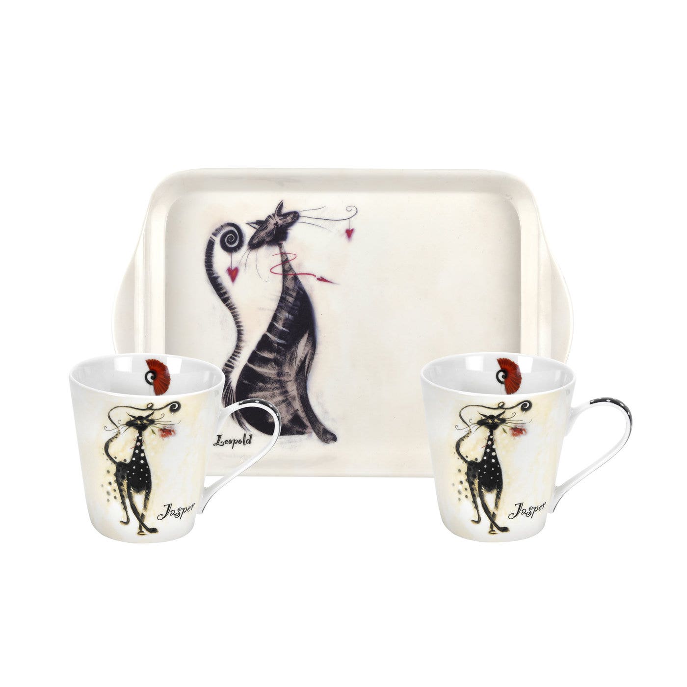 Pimpernel Cattitudes Mug and Tray Set   