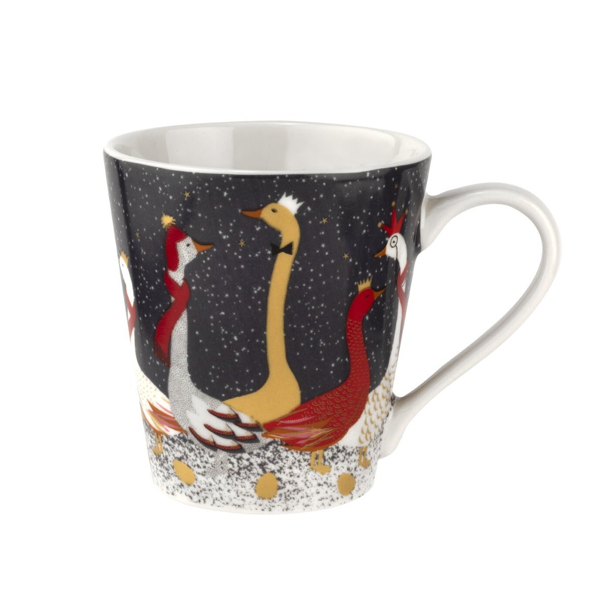 Sara Miller London Portmeirion Geese Christmas Collection Mug & Tray Set