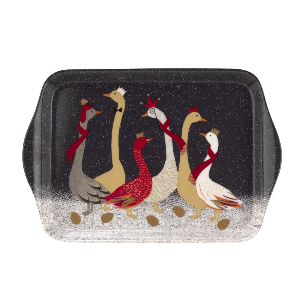 Sara Miller London Portmeirion Geese Christmas Collection Mug & Tray Set