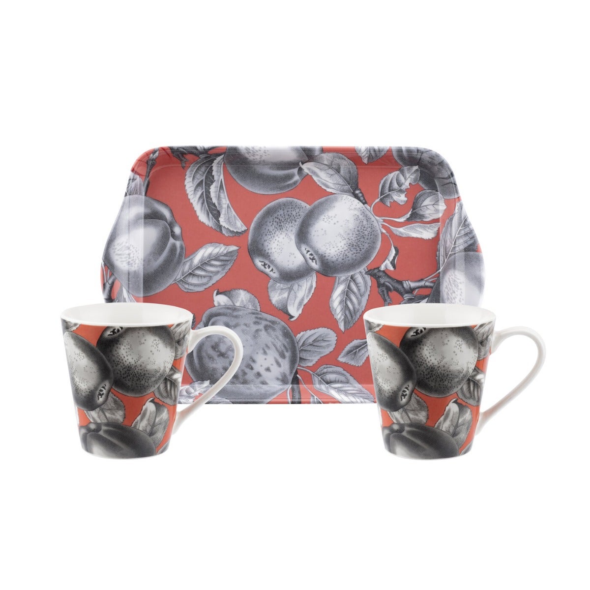 Pimpernel Pomona Coral Mug & Tray Set