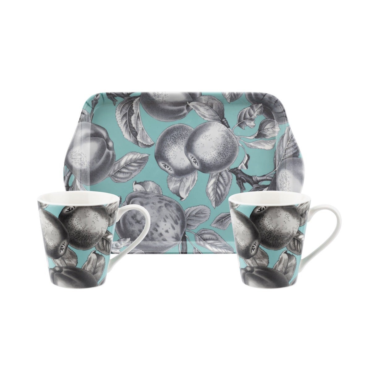 Pimpernel Pomona Turquoise Mug & Tray Set