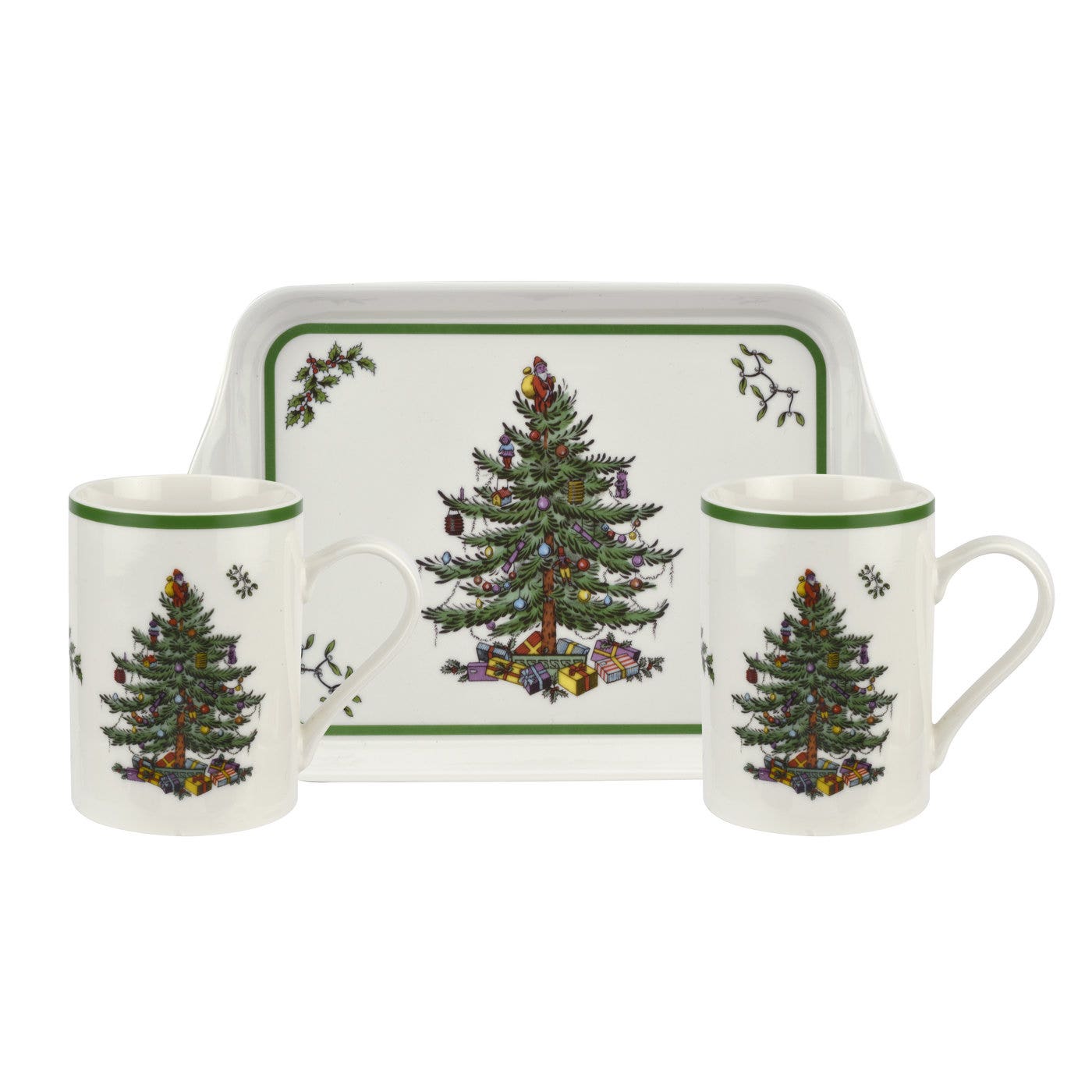 Pimpernel Christmas Tree Mug and Tray Set