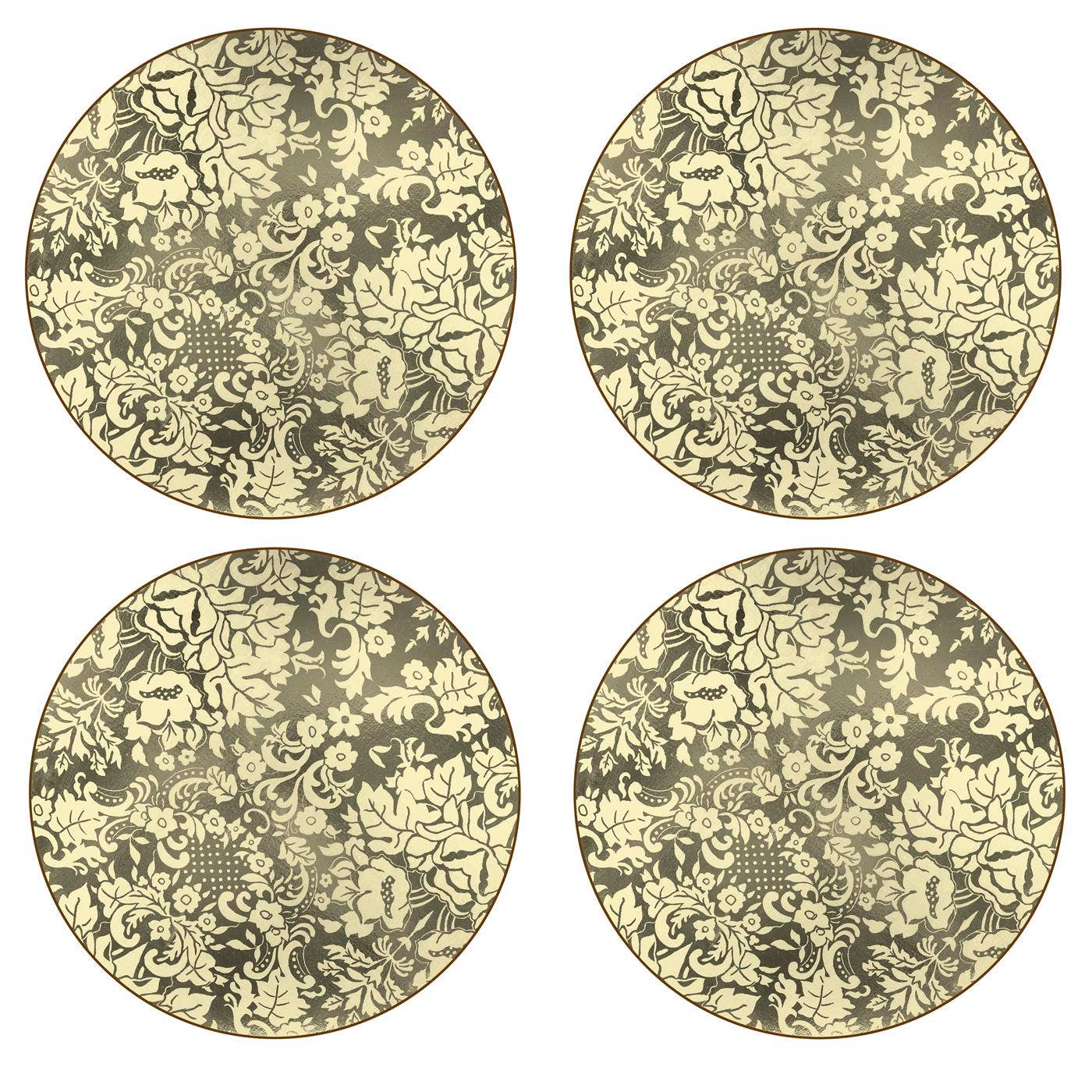 Pimpernel Damask Gold Placemats Set of 4