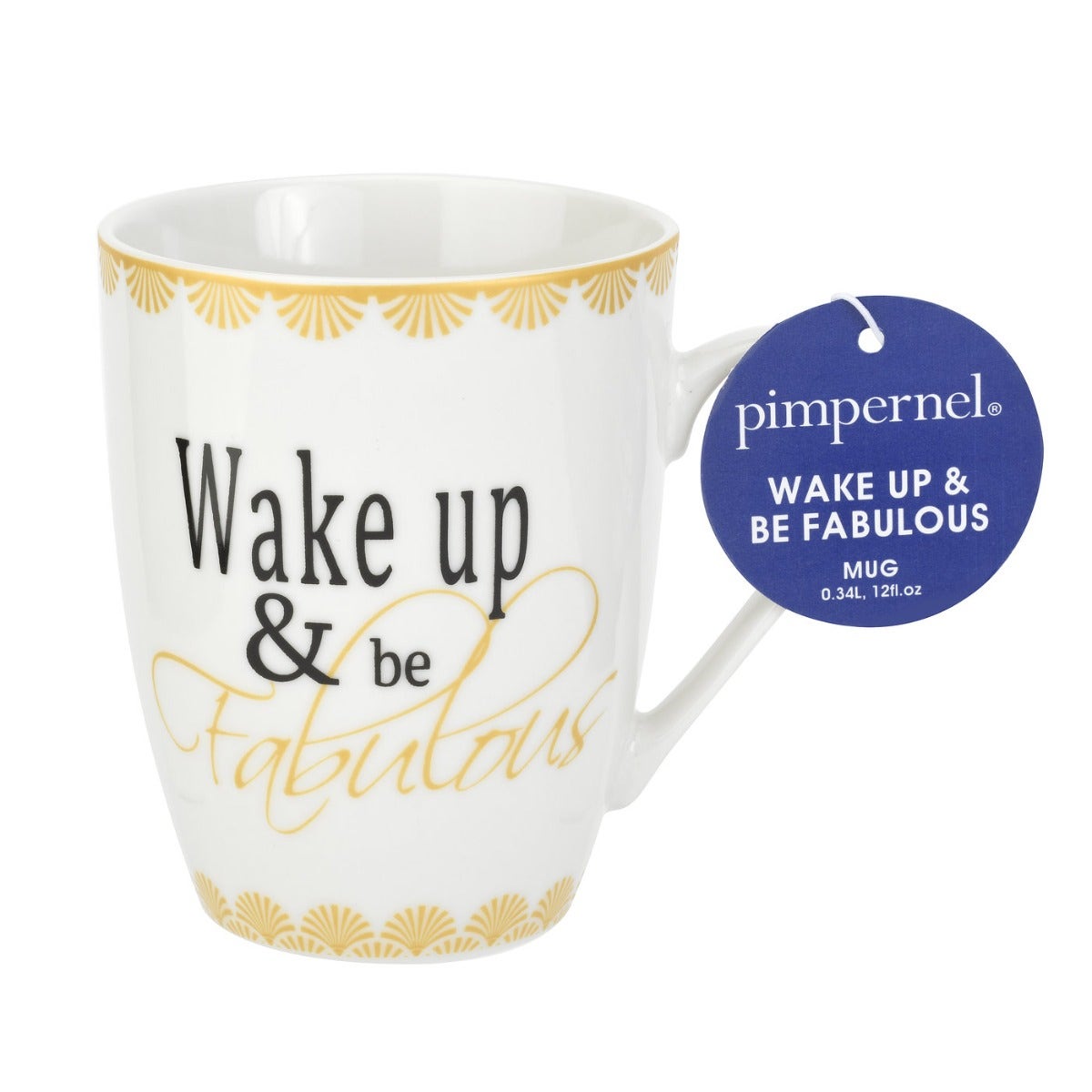 Pimpernel Wake Up & Be Fabulous Mug Set of 4 