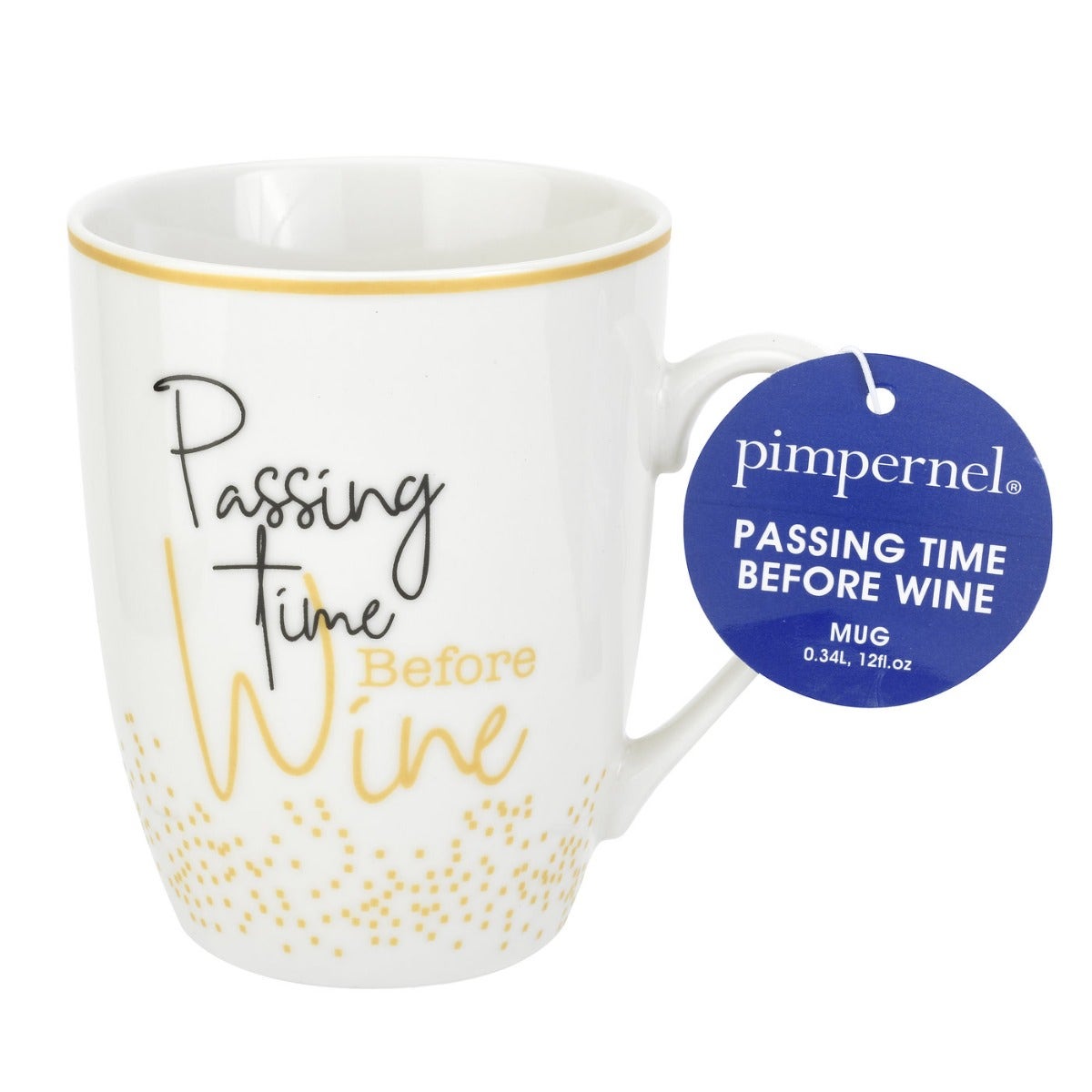 Pimpernel Passing Time Before Wine Mug Set of 4  