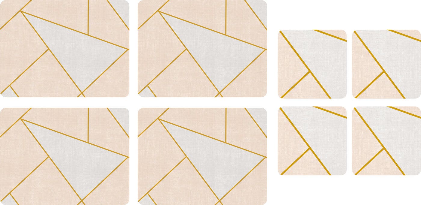 Urban Chic Set of 4 Placemat & Coaster Set