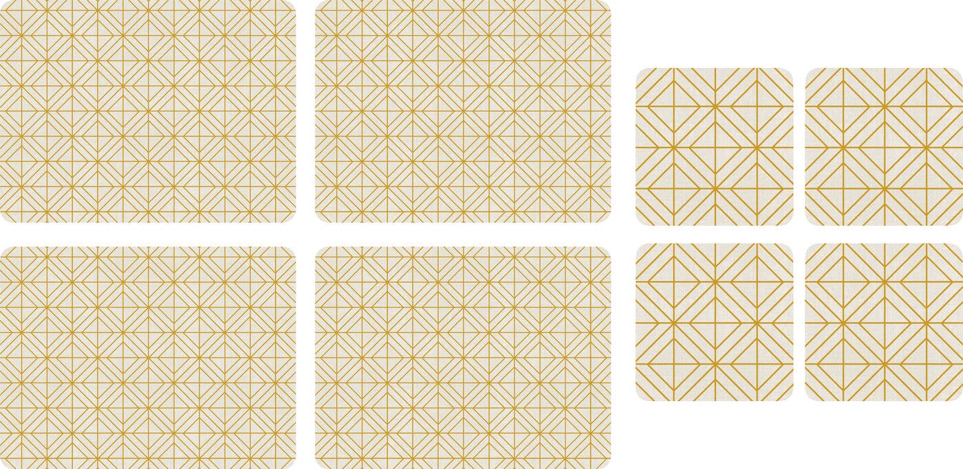 Luxe Set of 4 Placemat & Coaster Set