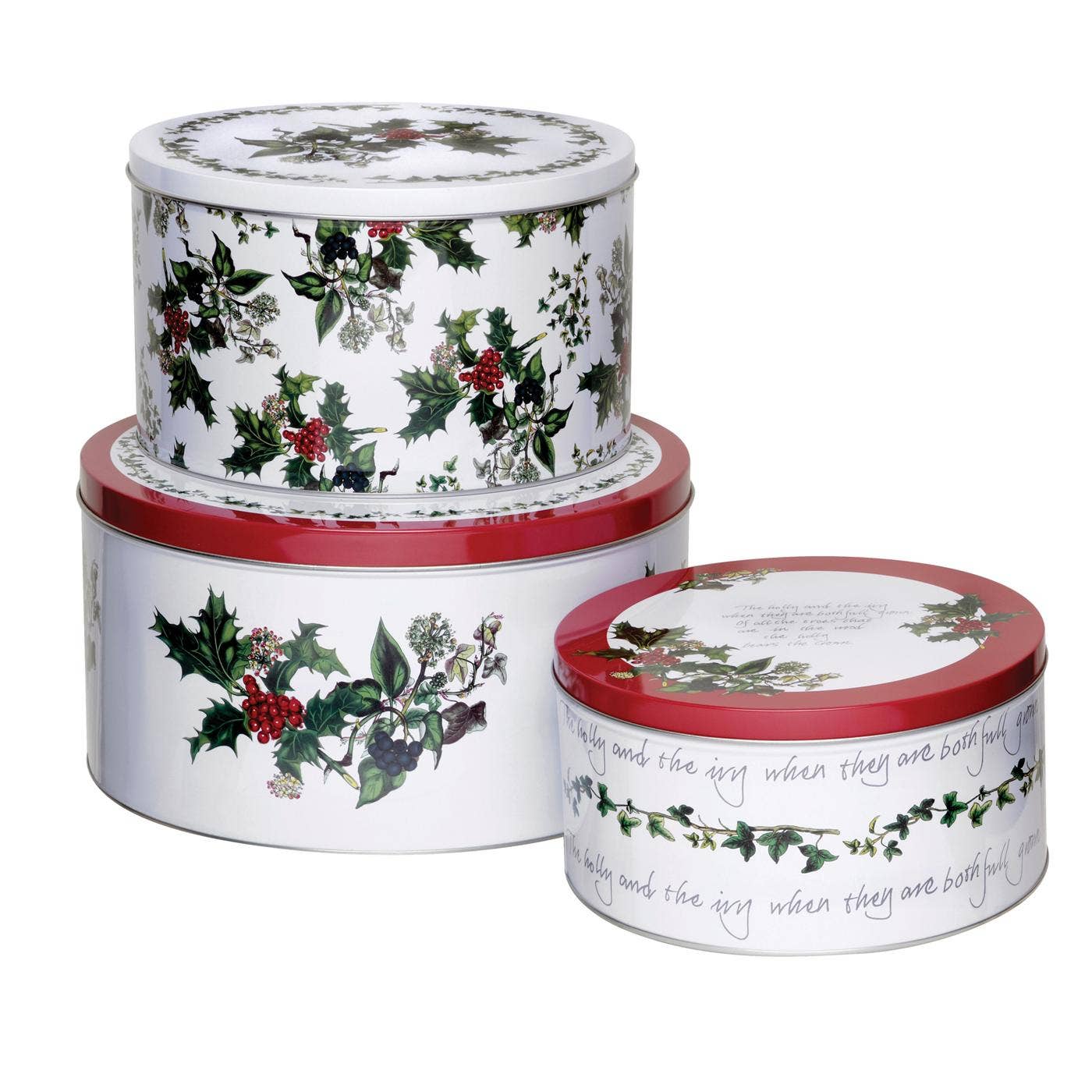 Pimpernel The Holly and The Ivy Cake Tins Set of 3