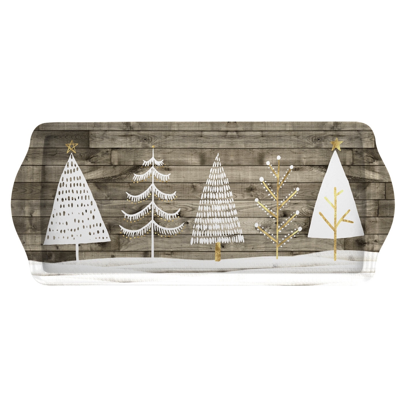 Pimpernel Wooden White Christmas Sandwich Tray