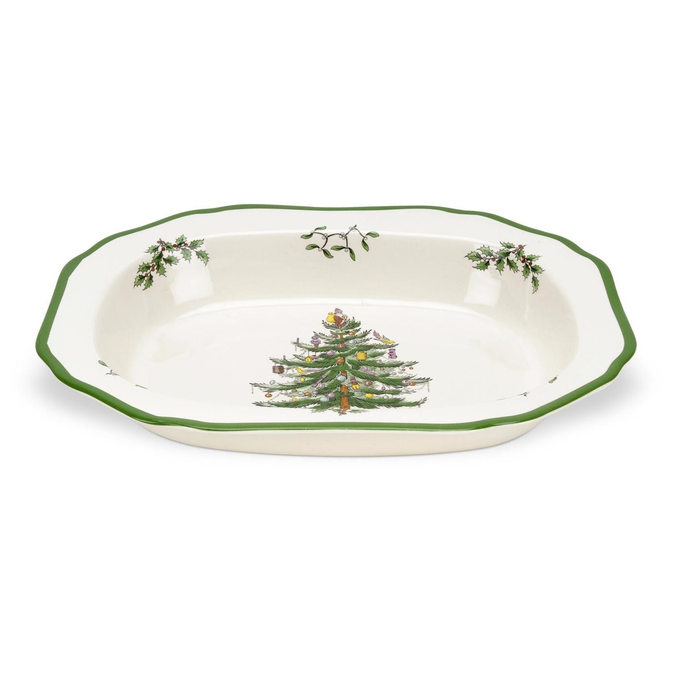 Spode Christmas Tree Open Vegetable Dish