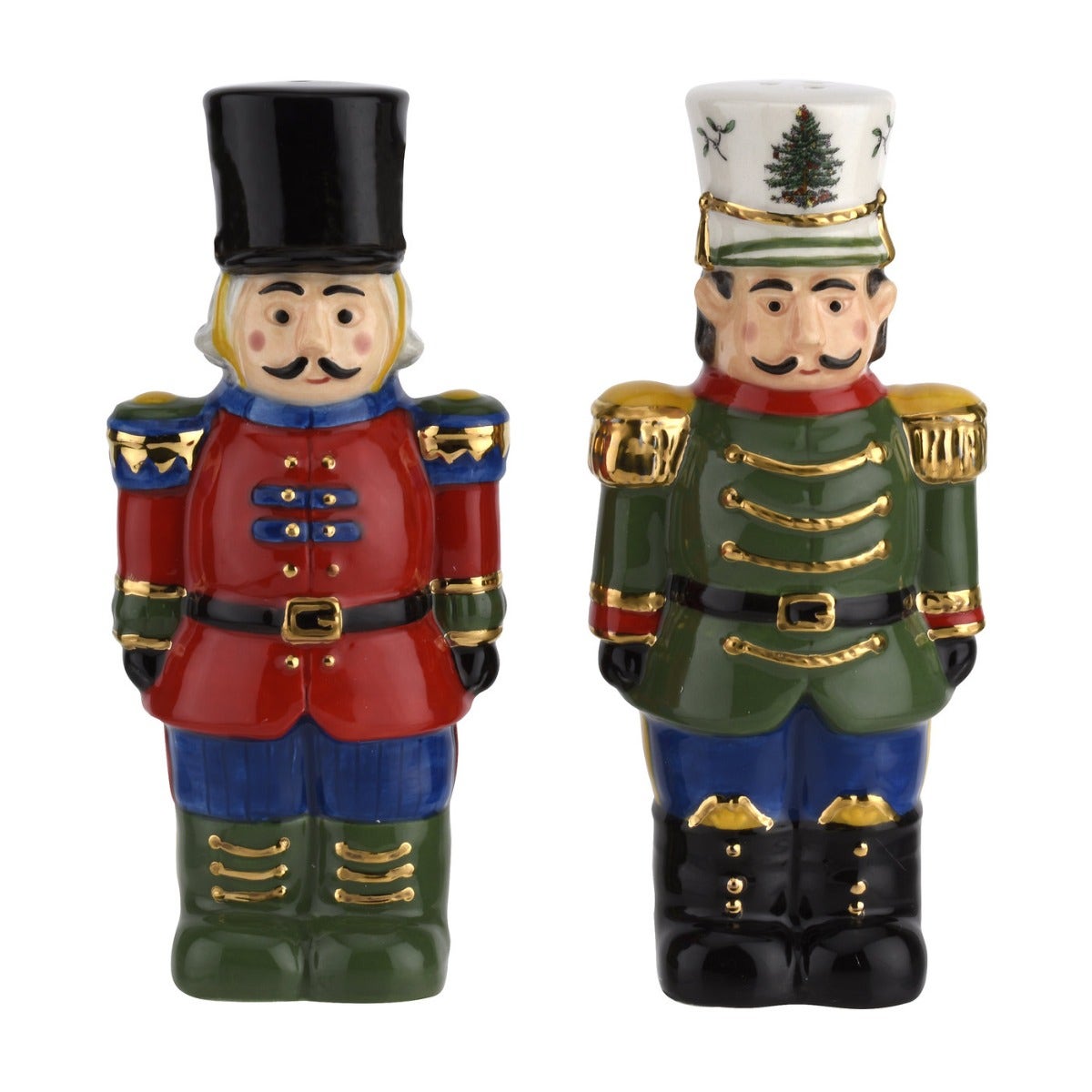 Spode Christmas Tree 4.5 Inch Nutcracker Salt & Pepper Shakers