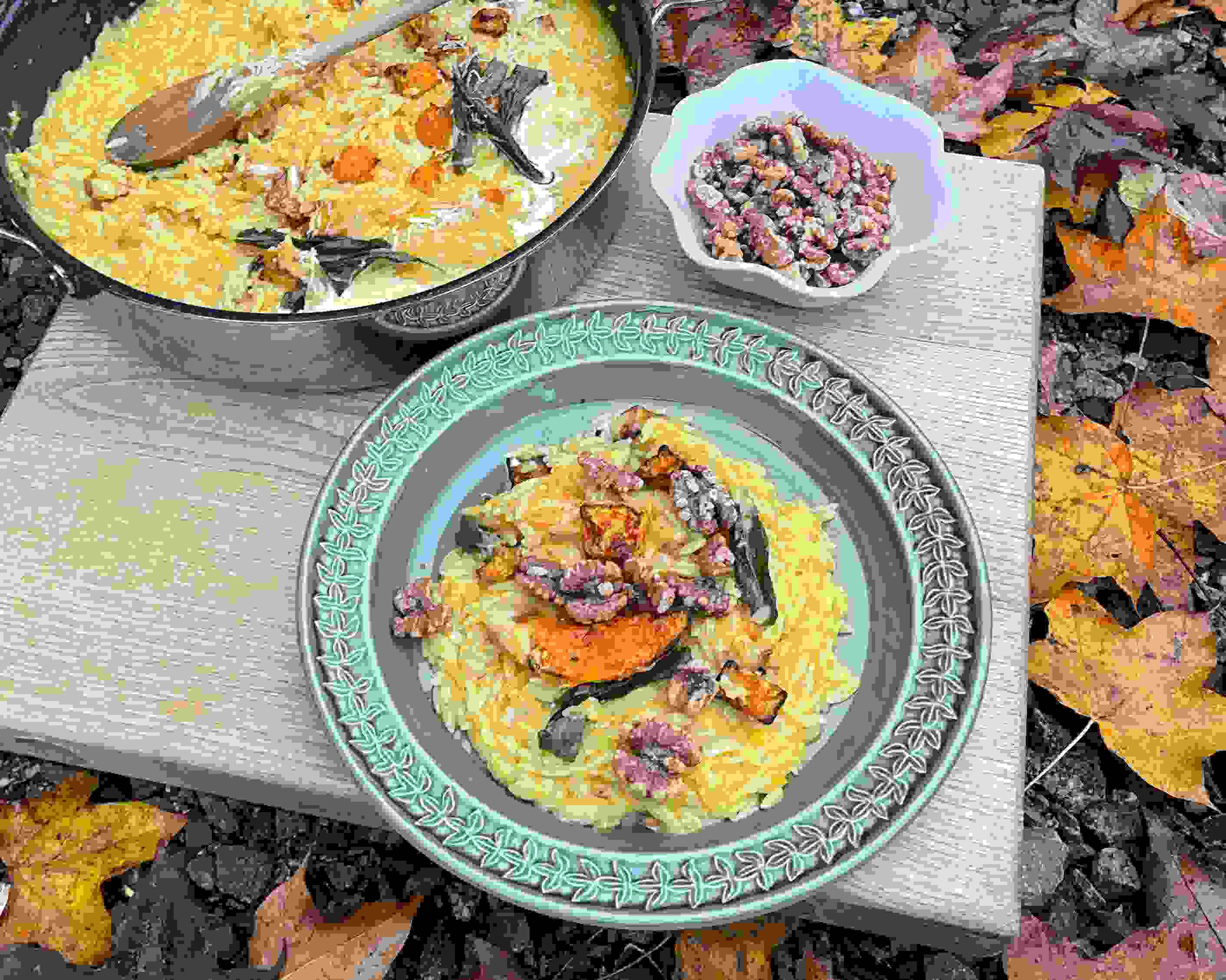 Recipe: Butternut squash orzo with maple walnuts