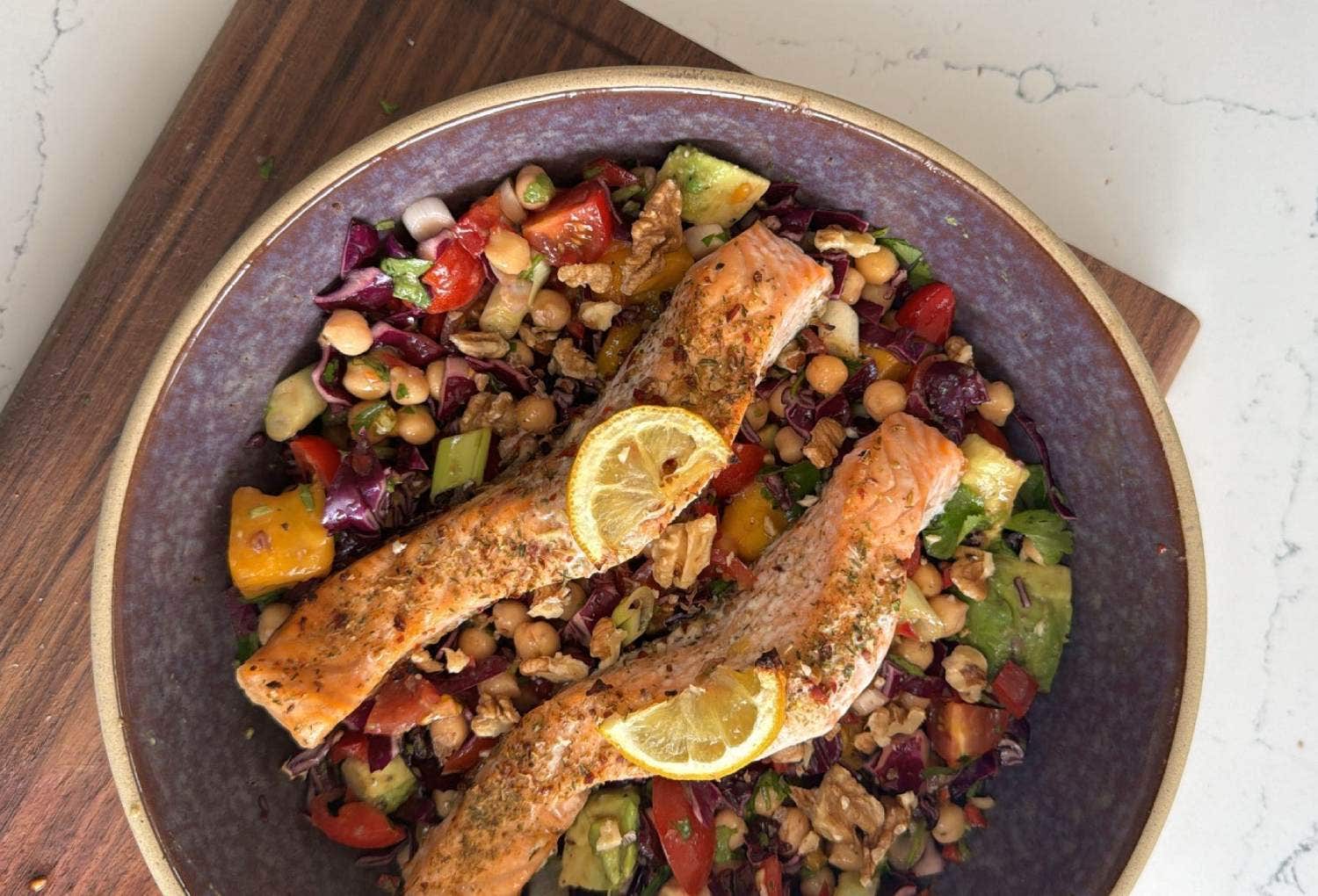 Salmon Salsa Sunshine Bowl by Jess Shand
