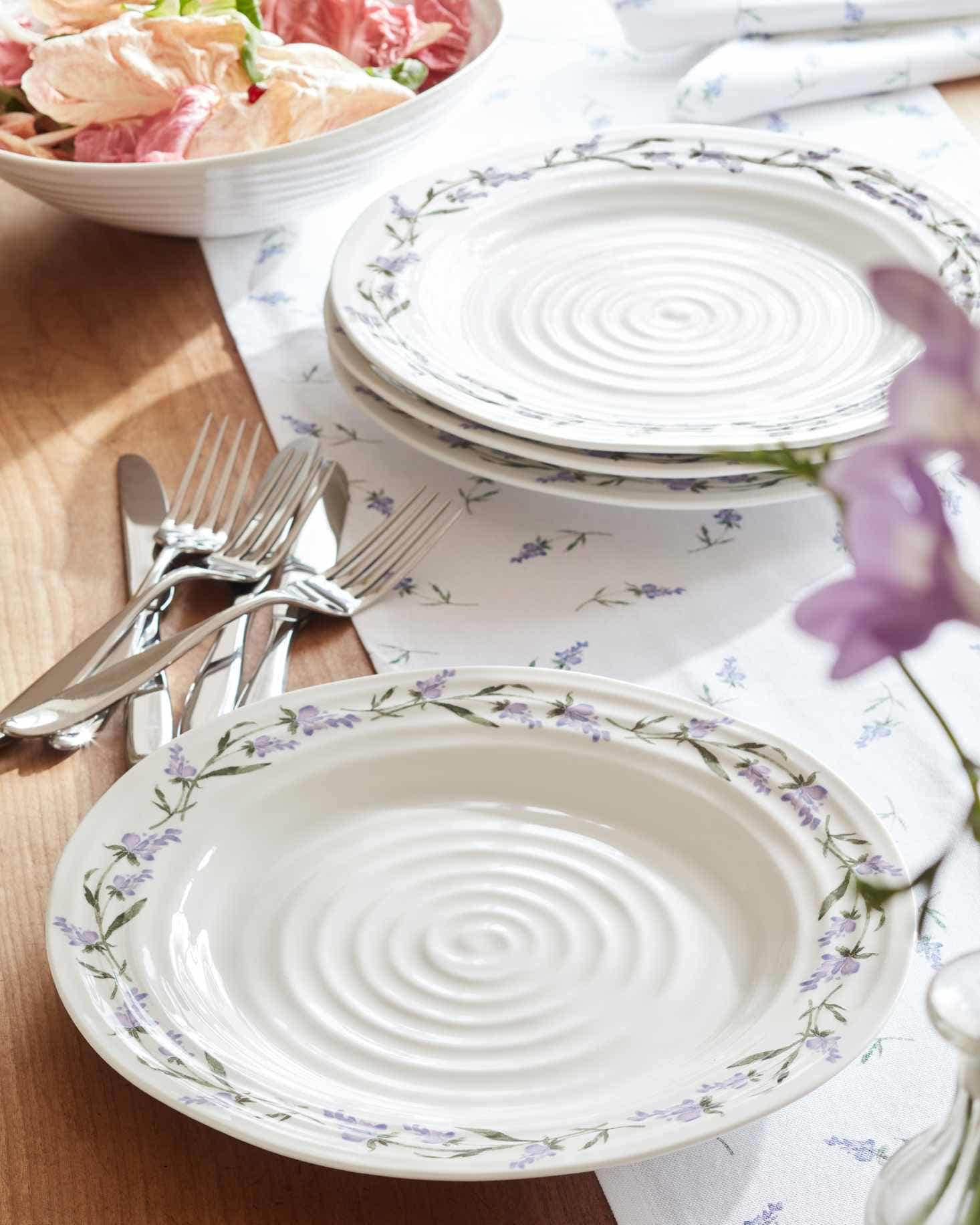 Round Bowl Dinnerware Set, Soft Lilac